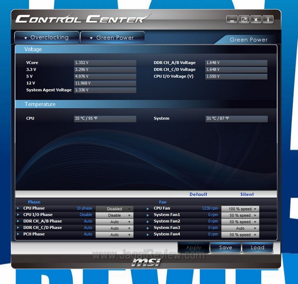 MSI BigBangXPowerII Utility ControlCenter GreenPower1