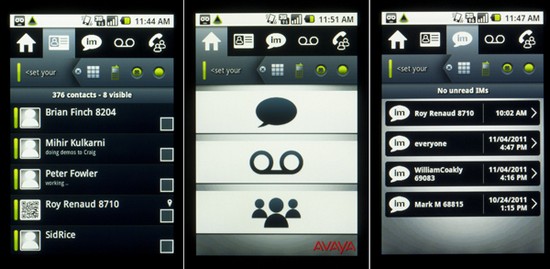 Presence Screen - Avaya one-X Mobile Preferred for IP Office Presence Screen Avaya one X Mobile Preferred for IP Office1