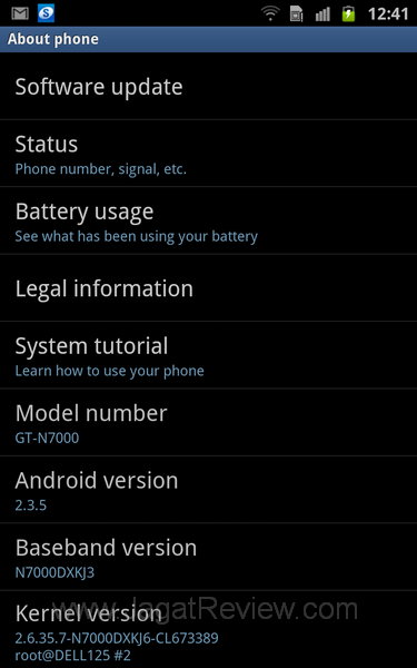 Samsung Galaxy Note About