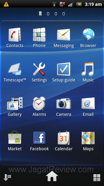 Xperia Pro Menu