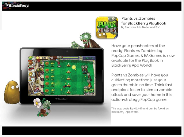Plants vs Zombies for PlayBook