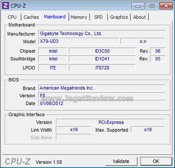 GIGABYTE X79 UD3 BIOS CPUZ Normal mainboard