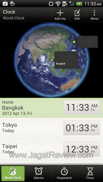 HTC One X - WorldClock
