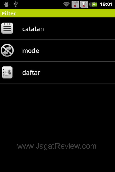 Lenovo A60  - Filter
