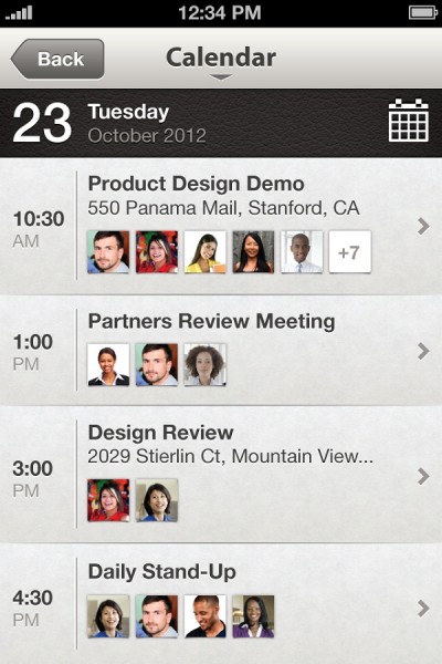LinkedIn iPad App (Calendar) LinkedIn iPad App Calendar