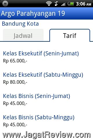 Tarif dan Jadwal Tarif dan Jadwal