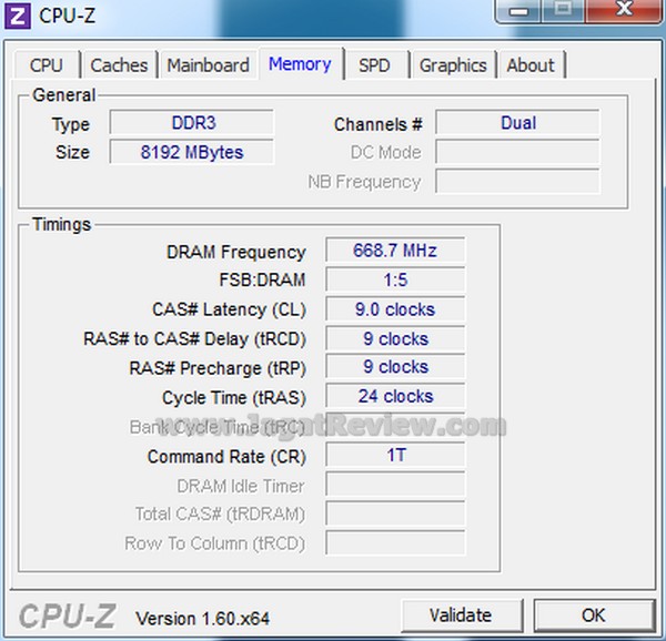 ASUS P8Z77 V Pro CPUZ Normal memory 3710