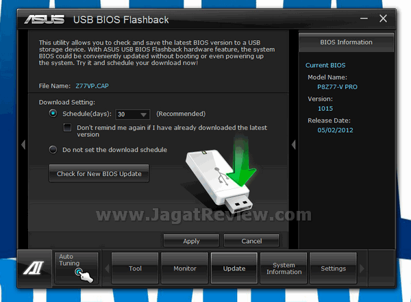 ASUS P8Z77 V Pro USB BIOS Flashback