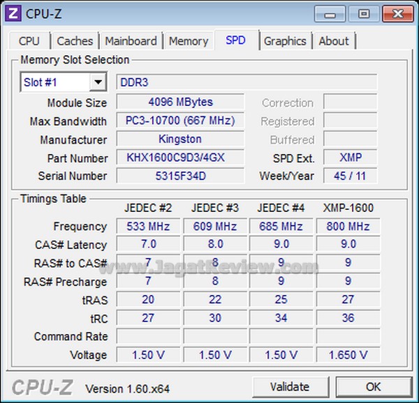 Gigabyte Z77X D3H CPUZ Normal spd