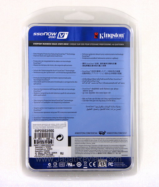 Kingston V+200 90GB - Kemasan Belakang Kingston V+200 90GB Kemasan Belakang