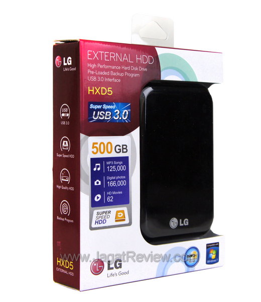 Review Hard Disk Eksternal LG HXD5 500 GB: Berkinerja Berkat USB 3.0 4 LG HXD5 - Kemasan