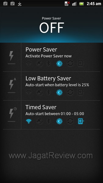 Sony Xperia S - Power Saver