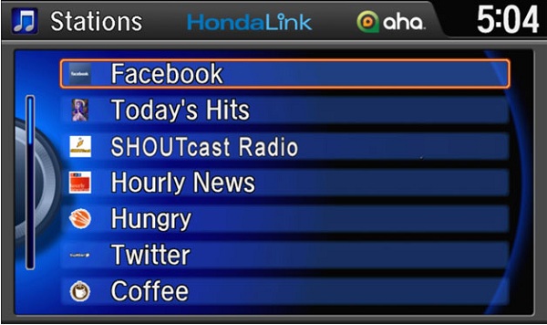 HondaLink screen