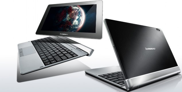 IdeaTab S2110 Tablet PC Front Back View with Keyboard 3L 940x475