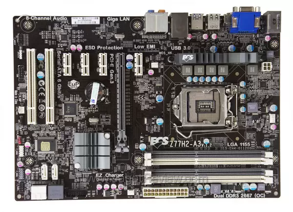 ecs z77h2 a3 top view