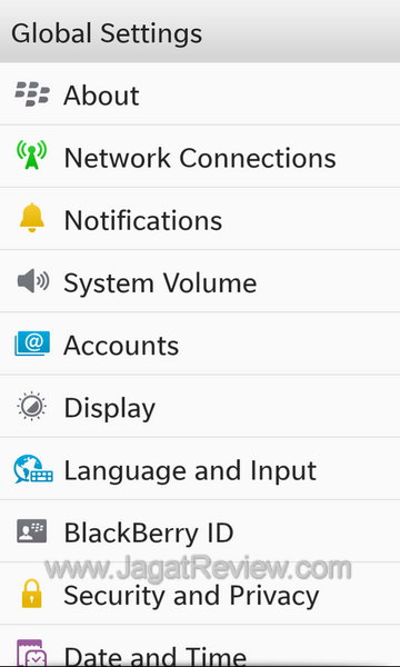 Blackberry 10 - Setting Blackberry 10 Setting