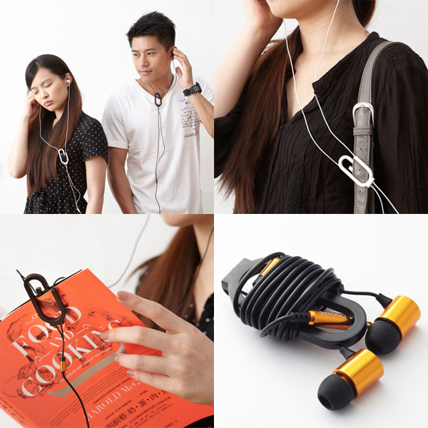 Earphone Unik Berbentuk Klip Kertas 2 paperclip headphones 2