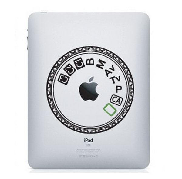 Canon 5D MKII Mode Dial iPad Vinyl Decal 1