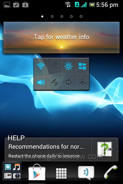 Sony Xperia Tipo Dual - Homescreen 1 Sony Xperia Tipo Dual Homescreen 1