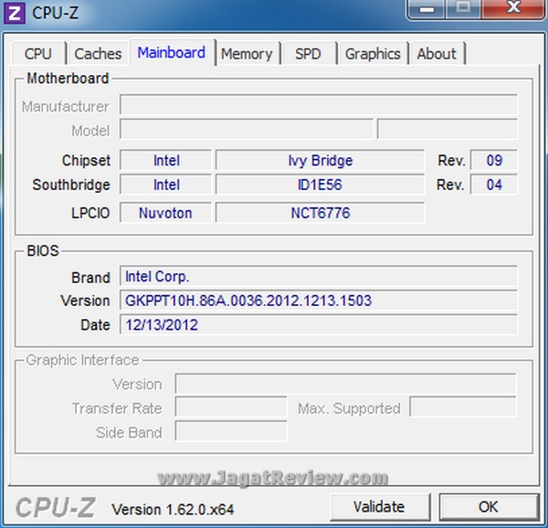 Intel NUC DC321BY CPUZ mainboard
