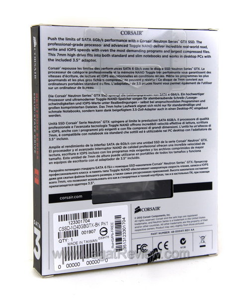 Neutron GTX 240GB - Kemasan Belakang Neutron GTX 240GB Kemasan Belakang
