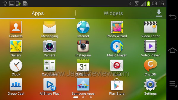 Samsung Galaxy Camera App Drawer