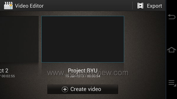 Samsung Galaxy Camera Video Editor