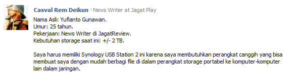 Synology Contoh Post