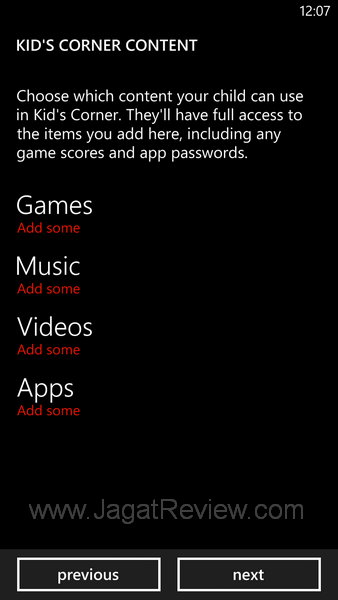HTC Windows Phone 8x Kids Corner Setting