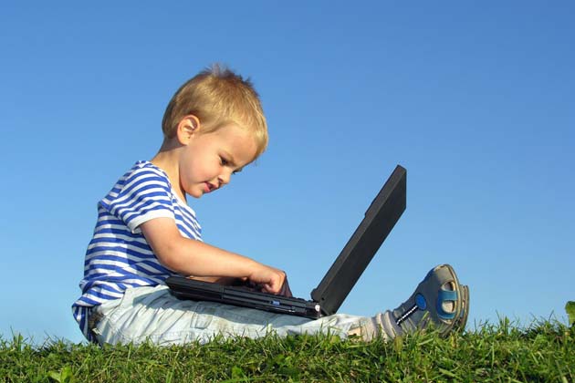 child with computer