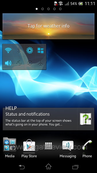 Sony XperiaTX Homescreen 1