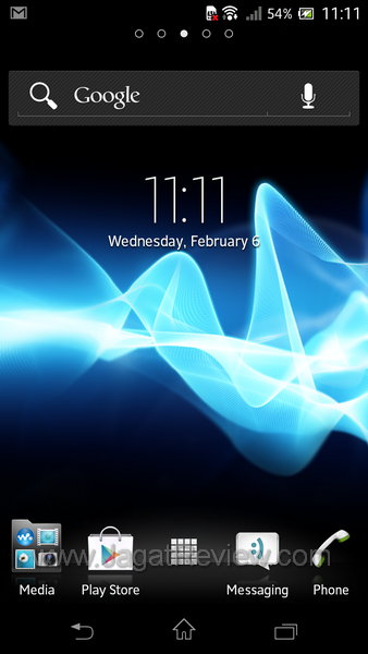 Sony XperiaTX Homescreen Utama