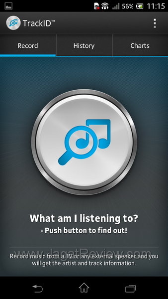 Sony XperiaTX Track ID