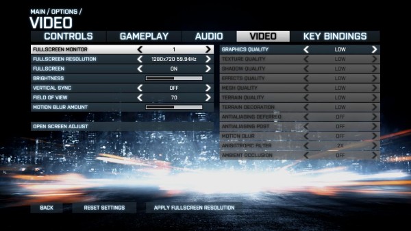 bf3 setting