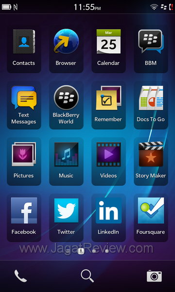 Blackberry Z10 - Homescreen Blackberry Z10 Homescreen