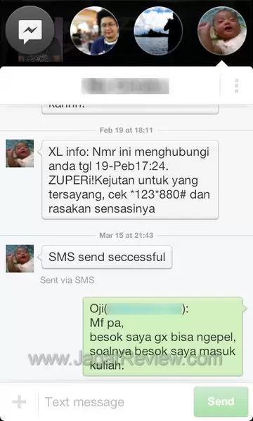 Facebook Home Messenger