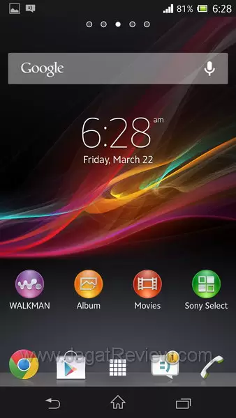Sony Xperia Z Homescreen Utama