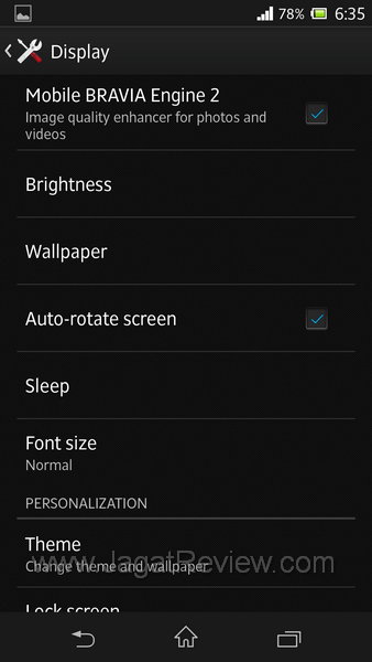 Sony Xperia Z mobile Bravia 2