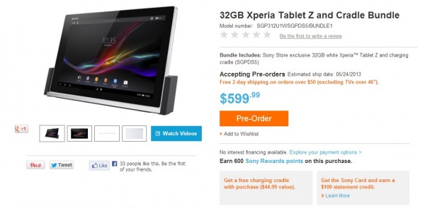 XperiaZ tablet preorder XperiaZ tablet preorder