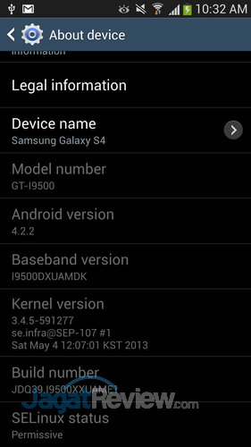 Samsung Galaxy S4 - About