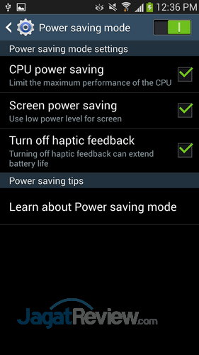 Samsung Galaxy S4 - Power Saving Mode
