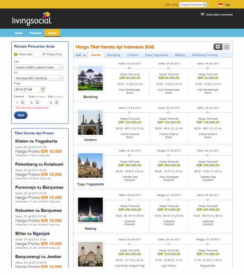 Tiket Kereta Api LivingSocial