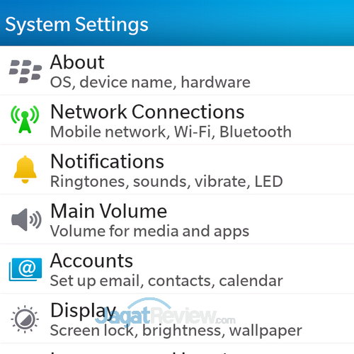 Review Singkat: Sehari dengan BB10 Termurah Saat Ini, Blackberry Q5 4 Blackberry Q5 - Settings