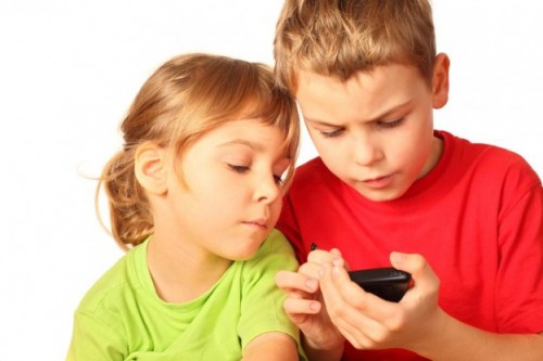 Kids with mobile