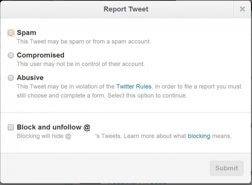 report twitter