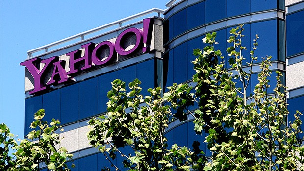 yahoo logo on building