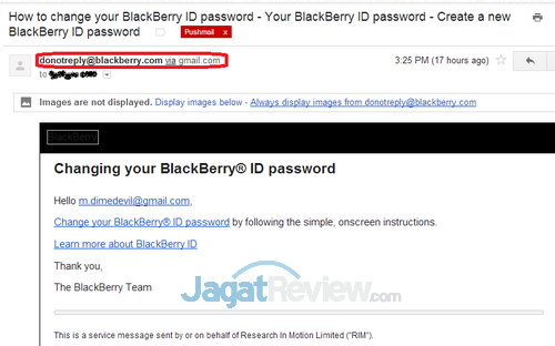 BBM for Android - Forgot Password