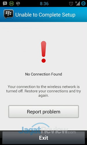 BBM for Android - Tidak ada Koneksi