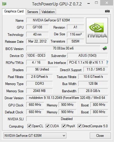 Review Performa Gaming Intel Core i3-4000M 'Haswell' dengan IGP HD Graphics 4600 10 GPU_GT635M
