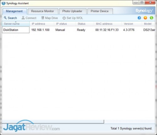 Synology Assistant bisa membantu Anda menemukan perangkat tersebut di jaringan.